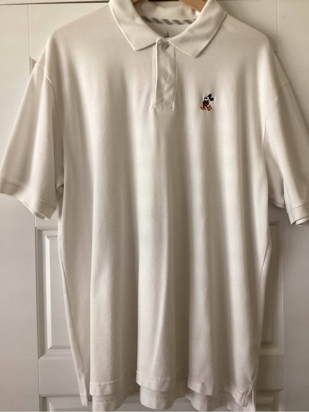 Disney White Polo Shirt with Embroidered Mickey